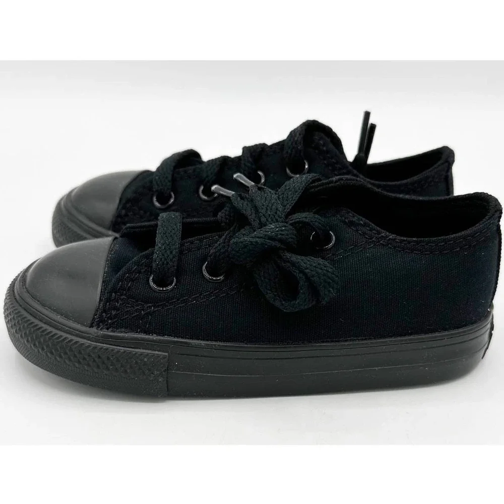 Converse Chuck Taylor All Star Lo Sneaker Baby / Toddler Black Size 7 New